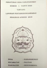 Laporan  Realisasi APBDES 2019 Desa Karangduwet