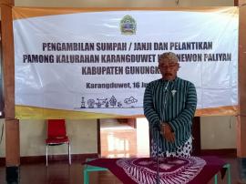 Pengambilan Sumpah/Janji Pelantikan Pamong Kalurahan Karangduwet