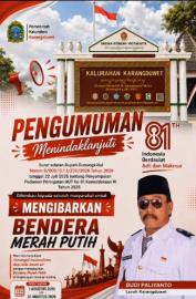 PENGUMUMAN ! Mengibarkan Bendera Merah Putih